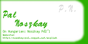 pal noszkay business card